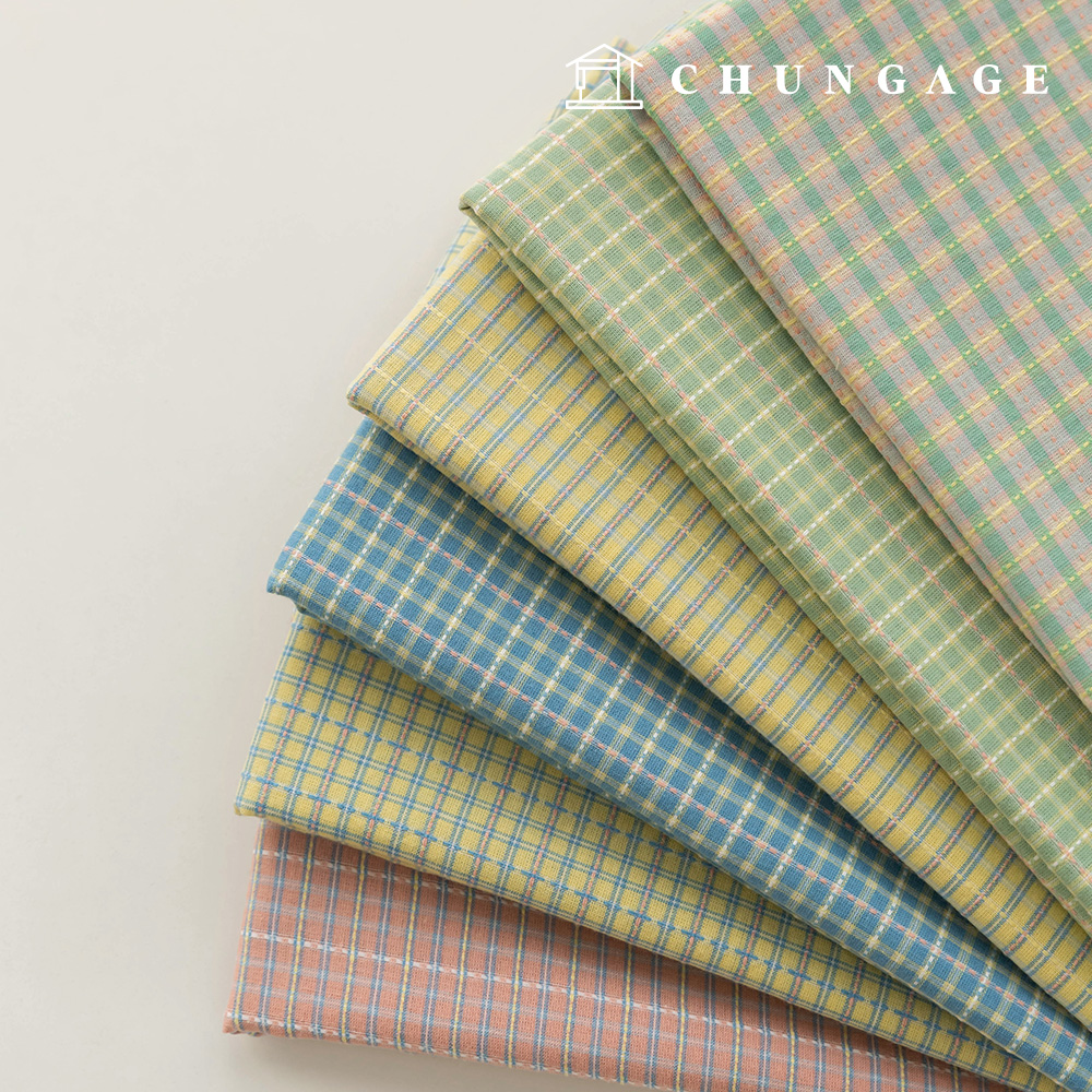 6種棉格紋佈色織格芭比芭比