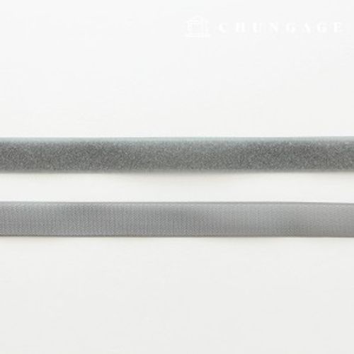 魔鬼氈黏性 25 毫米縫紉魔鬼氈膠帶,1 件,雙面,女裝,灰色