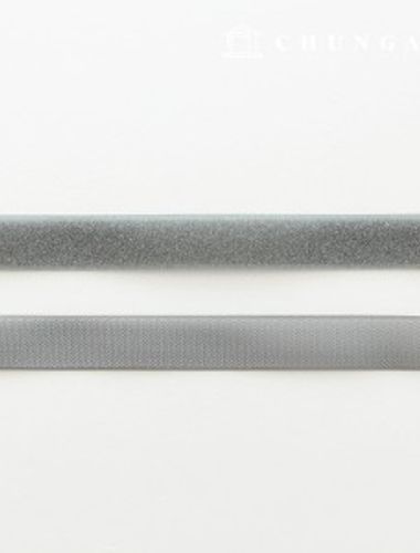 魔鬼氈黏性 25 毫米縫紉魔鬼氈膠帶，1 件，雙面，女裝，灰色