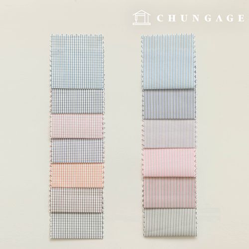 Gekija 條紋布料 寬幅裁縫店訂製白襯衫布料 常規服裝布料 B1 09