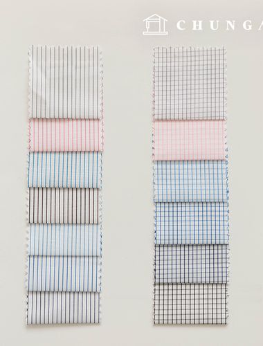 Gekija 條紋布料 寬幅裁縫店訂製白襯衫布料 常規服裝布料 B1 11