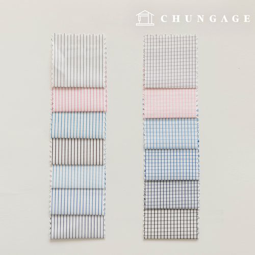 Gekija 條紋布料 寬幅裁縫店訂製白襯衫布料 常規服裝布料 B1 11