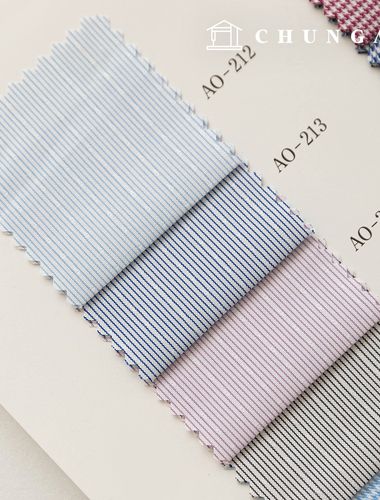 Gekija 條紋布料 寬幅裁縫店訂製白襯衫布料 常規服裝布料 B1 17