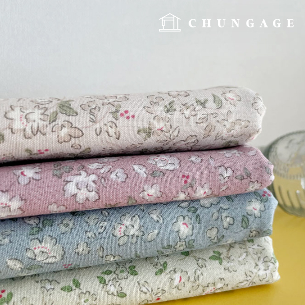 棉布花卉圖案圖解布料材質 20 枝春日花卉 4 種 9512