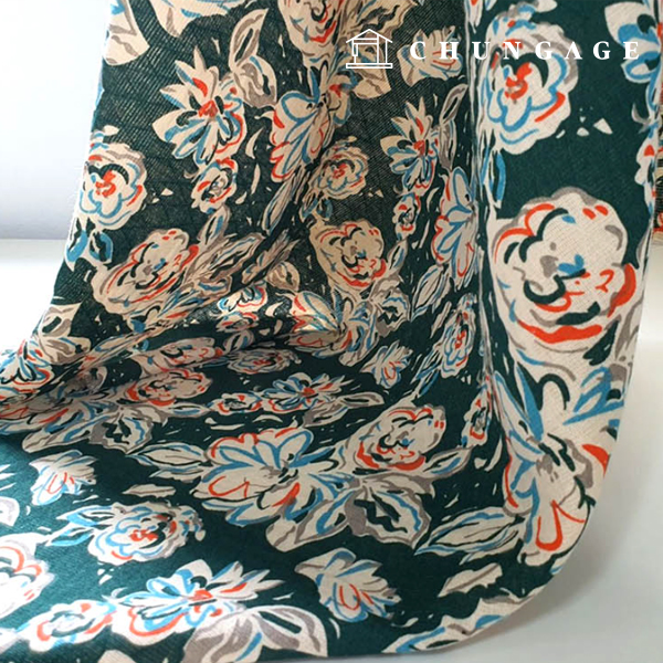 亞麻布雙層20片提花寬幅熱帶色9498