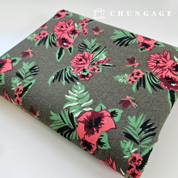 亞麻布雙層20片提花寬幅熱帶色9498