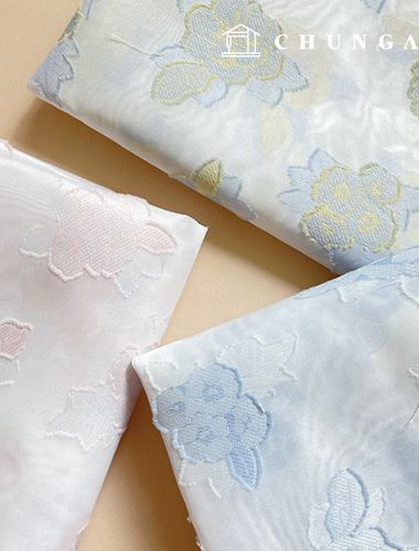 雪紡布料 聚爛花圖案 花圖案布料 3種夏季花朵 9480