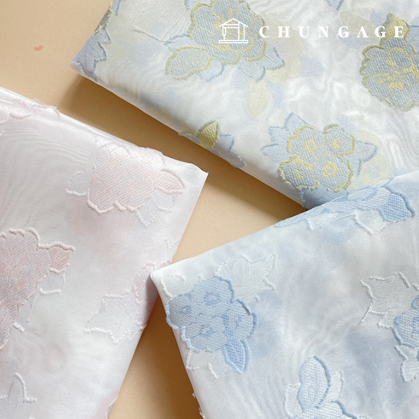 雪紡布料 聚爛花圖案 花圖案布料 3種夏季花朵 9480