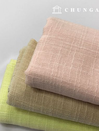 亞麻細紋布料，平紋粗紡細紋，3 種類型 1302