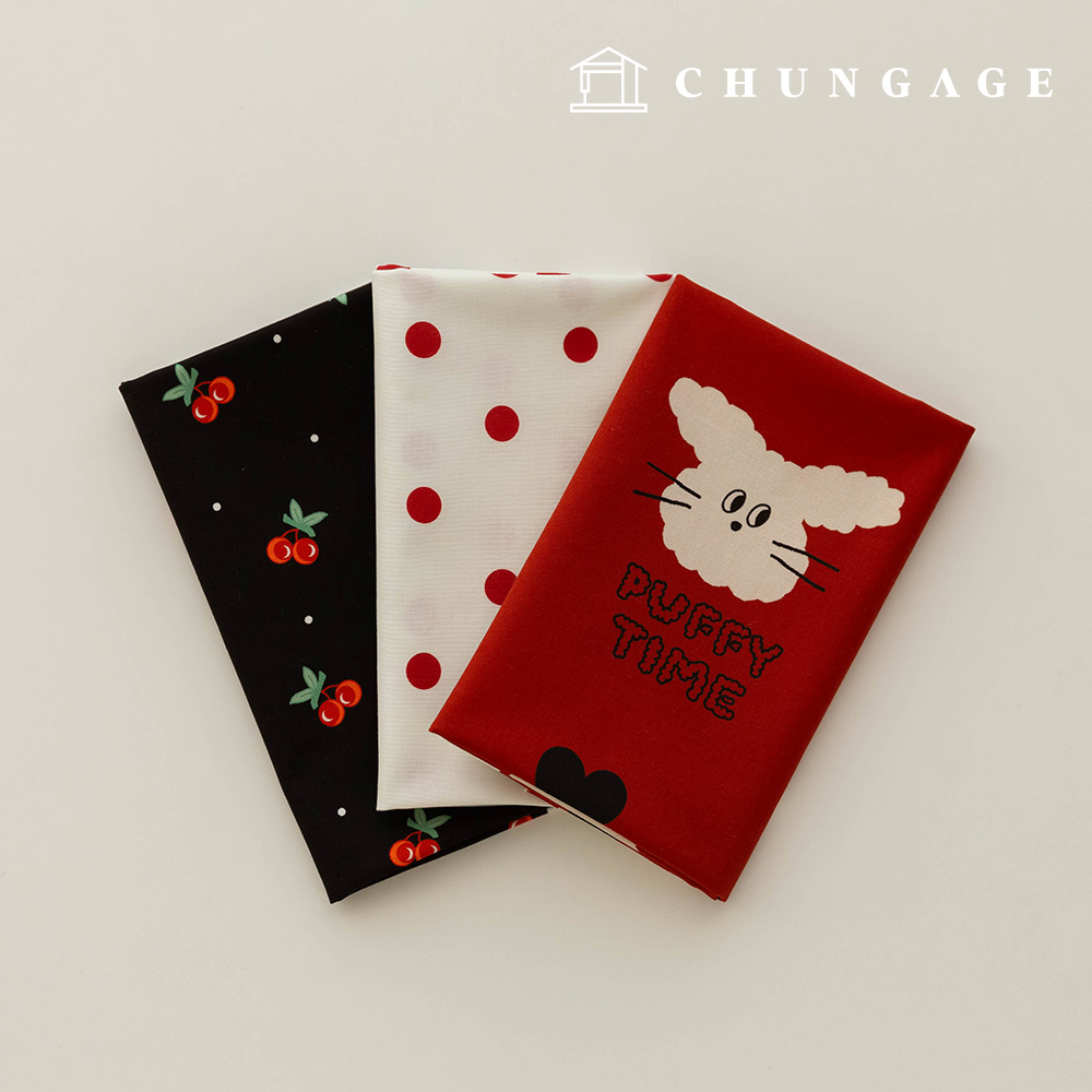 布料包 櫻桃碎布 兔子毛布 絨毛玩具 狗狗衣服製作 3種 283