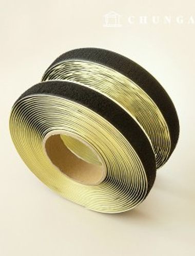 魔鬼氈膠帶 10 卷雙面女用膠帶黏性 25mm 黑色