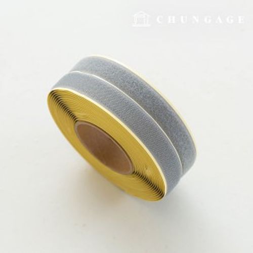 尼龍搭扣鉤環膠帶 10 卷套裝 雙面黏扣帶 25 毫米 灰色