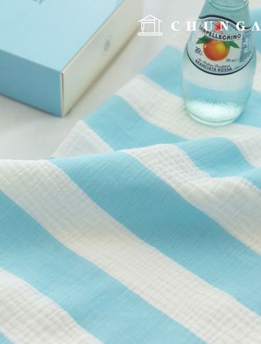 Yoru雙層紗布無螢光生物水洗布料大藍色