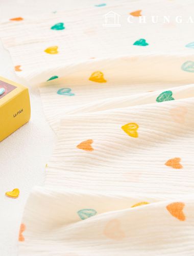 Yoru雙層紗布綿無螢光生物水洗布料心爆棚