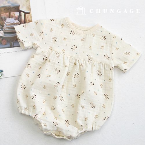 寬幅棉質花卉圖案雙層紗布、花卉布料、垂葉