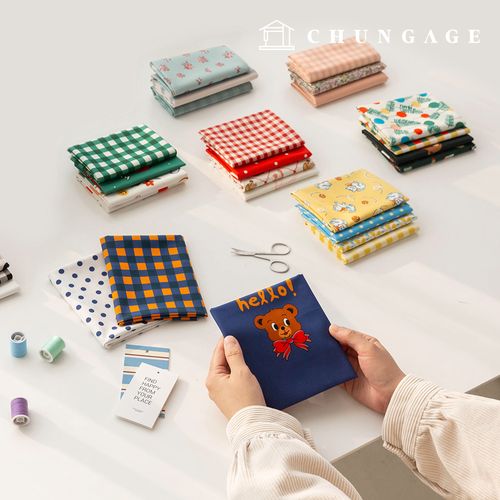 布料包 碎布 花卉圖案 格紋布 狗衣服製作用布料 Dasom 64種