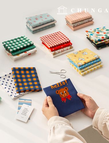 布料包 碎布 花卉圖案 格紋布 狗衣服製作用布料 Dasom 64種