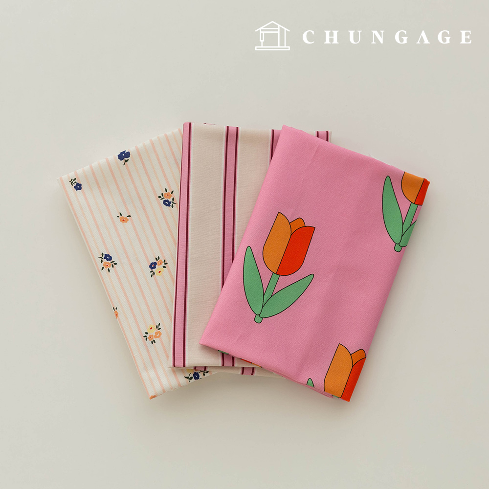 布料包、花朵圖案、碎布、條紋布、羊毛玩具、製作狗衣服(3種)272