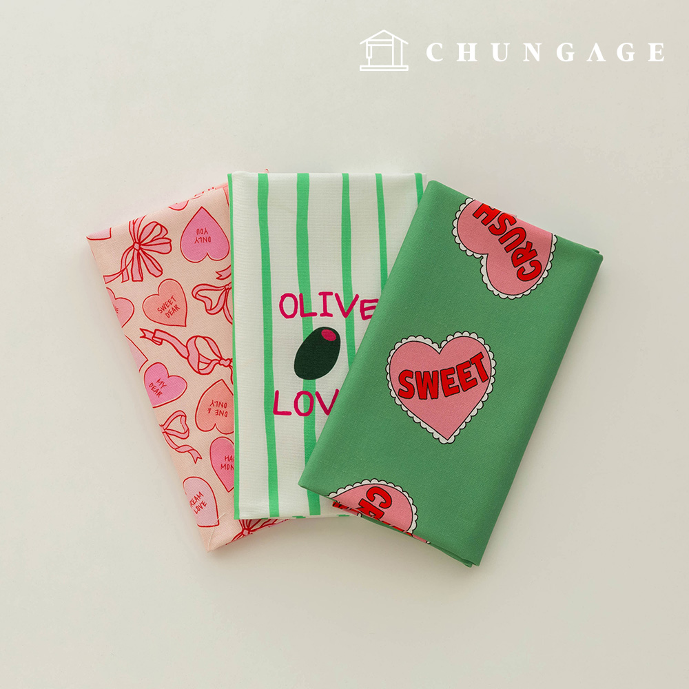 布料包,心形布,碎布,條紋布,絲綢玩具,製作狗狗衣服(3種款式)275