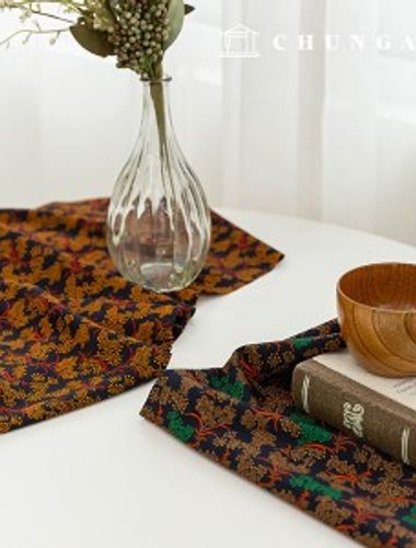 聚酯圖案布料橙花 2 種