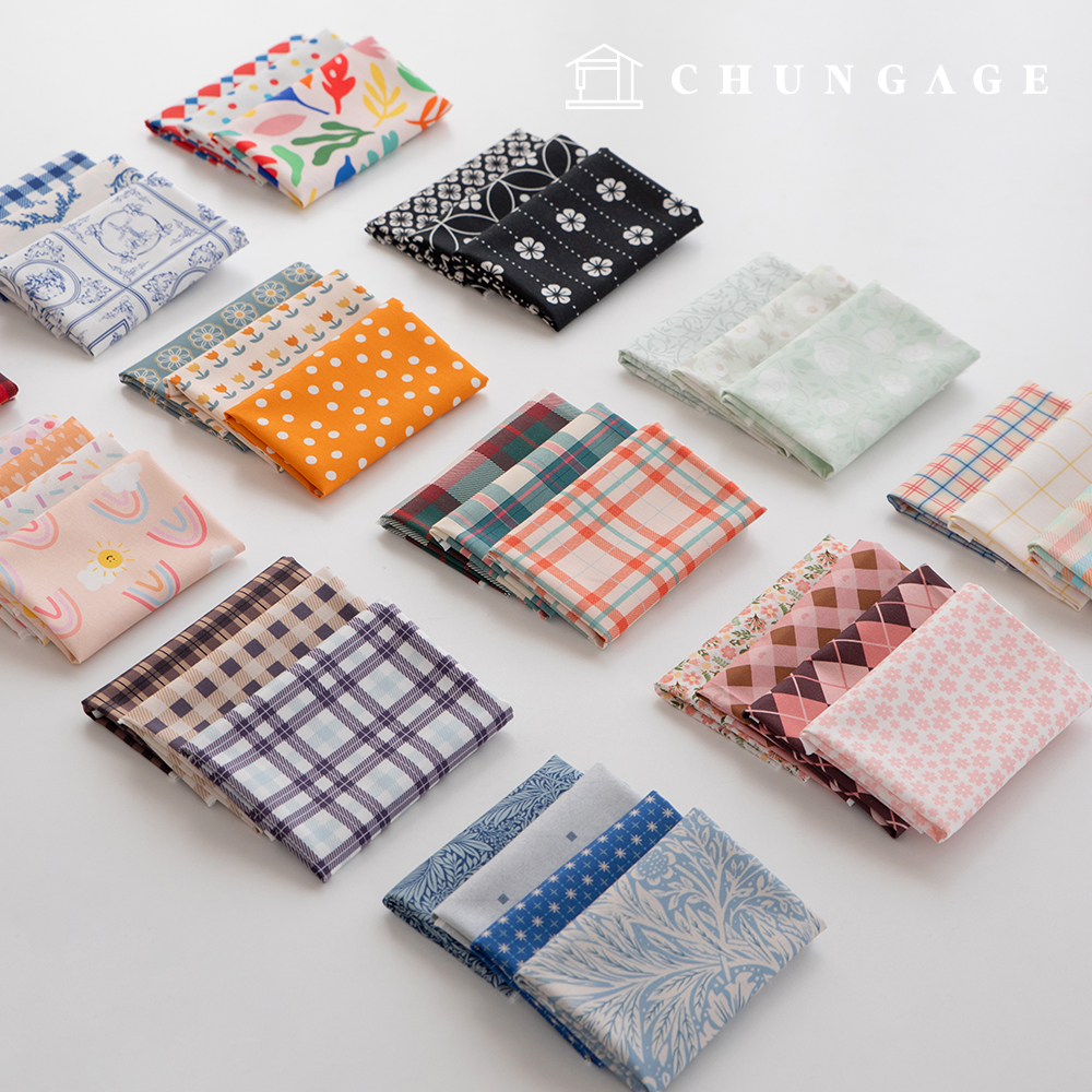 布料包 碎布 花卉圖案 格子佈料 狗衣服製作用布料 Daon 24種