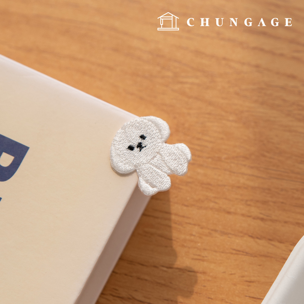 可熱封的馬爾濟斯可愛小狗貼片