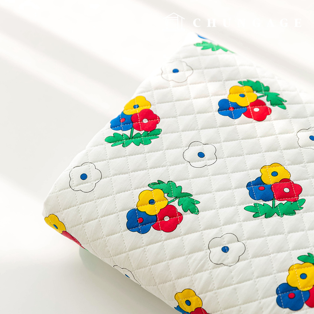 亞麻縫布綿花卉圖案花長袍 20 公分襯裙