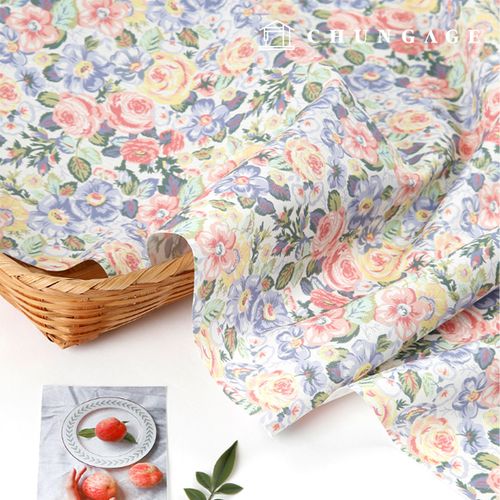 環保抗菌阻燃布料 E-DTP 棉 20股 Span of Bloom