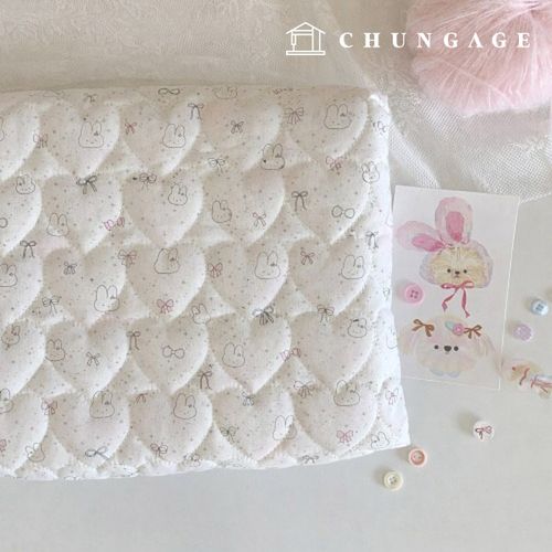 愛心絎縫布料 2 片裝