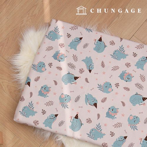 棉布動物圖案，20個分支，Withdino 9444