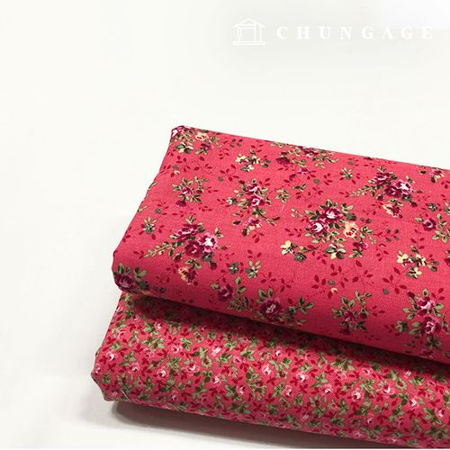 棉質布料，花卉圖案設計，20種款式，進口玫瑰花日珊瑚色2種款式，2055