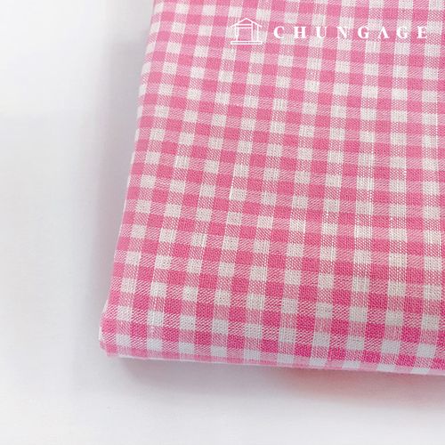 綿格紋 色織 30mm 4mm 色織格紋 粉紅色 9120