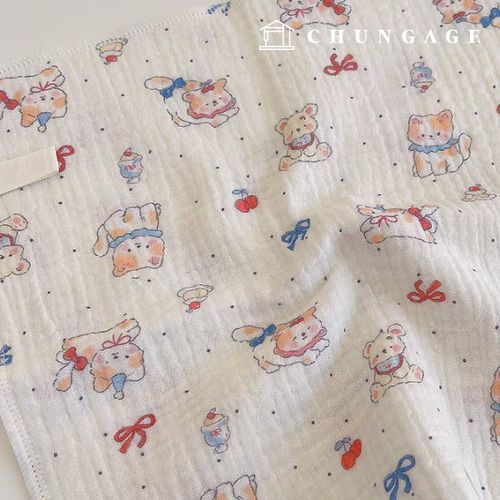 舒適的小貓熊，採用雙層紗布面料製成