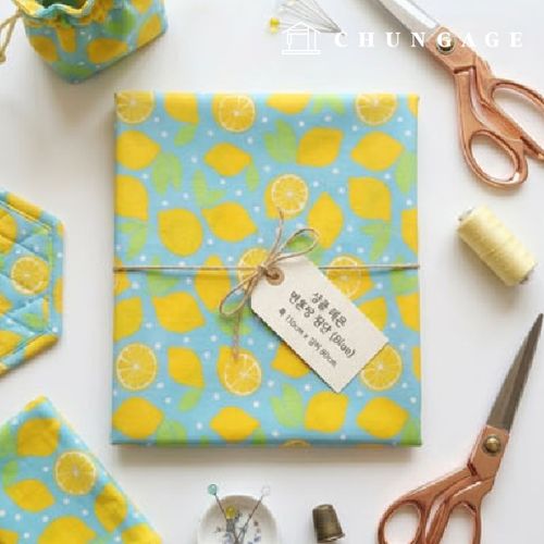 棉混紡清新檸檬藍