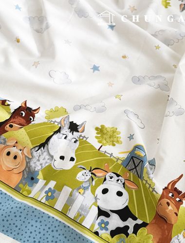 綿Fabric 綿20支動物布料 動物農場