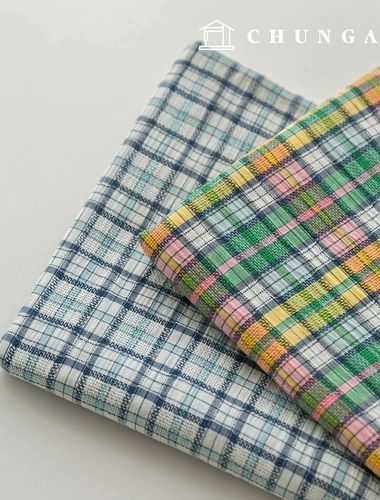 2 種棉格紋 色織格紋 服裝布 Pomu
