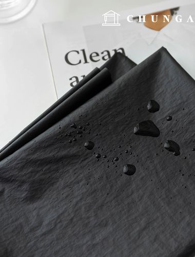 防水布 乳白色塗層平防水布 黑色寬幅 den