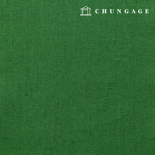 聖誕主題亞麻布,可水洗,純色圖案,幅寬11英寸,森林綠,單層