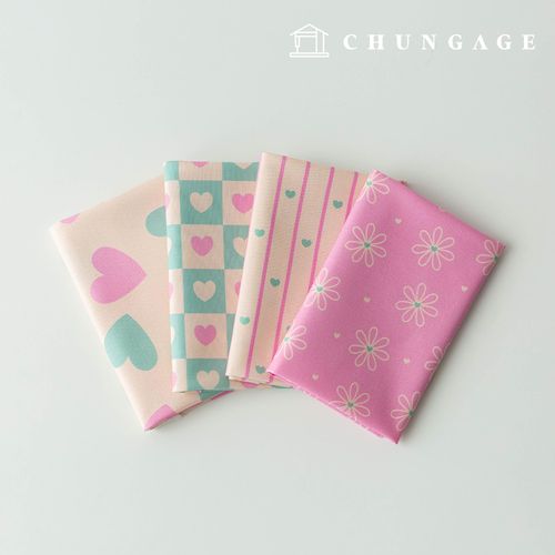 布料包,心型布料,碎布,條紋布料,絲綢玩具,製作狗狗衣服(4種款式)292