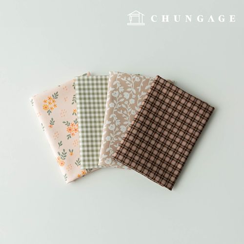 布料包,花朵圖案,碎布,格子佈,羊毛玩具,製作狗衣服(4種)308