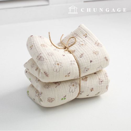 紗布雙層紗布40片玩具熊2種