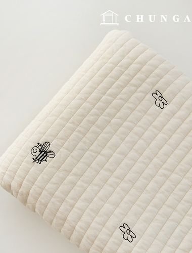絲綢布料、棉布、絲綢縫線、刺繡布料、棉布、生物水洗棉布、蜜蜂圖案、半碼
