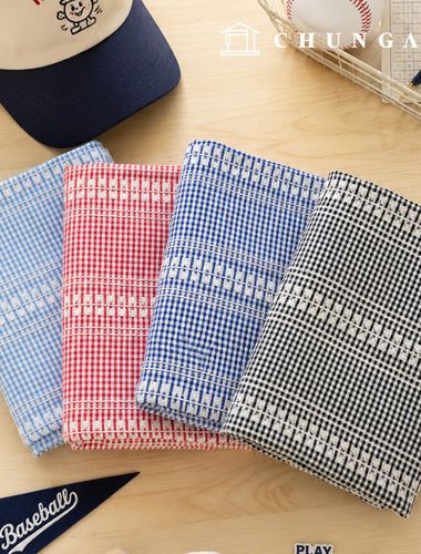 棉混紡刺繡布料、聚酯纖維棒球用品布料、圖案布料，寬幅，4種類型