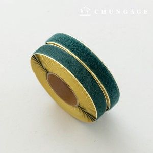 魔鬼氈膠帶 10卷雙面服裝膠帶黏膠25mm深綠色