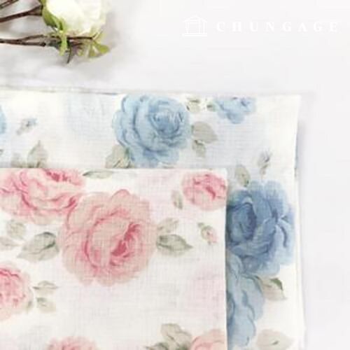 亞麻花卉圖案布料 Oscar Rose 2 款 1305