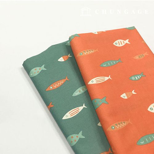 棉布魚布 20 枝 簡易橘色魚 2 種 2336