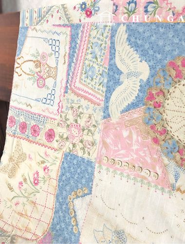限量版紗布 三層紗布 剪裁布料 米色 Kingdom 6146